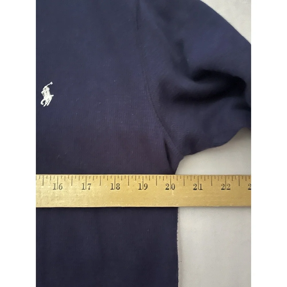 Polo Ralph Lauren Waffle Knit Sleepwear Top Shirt Men's Large Blue Long Sleeve